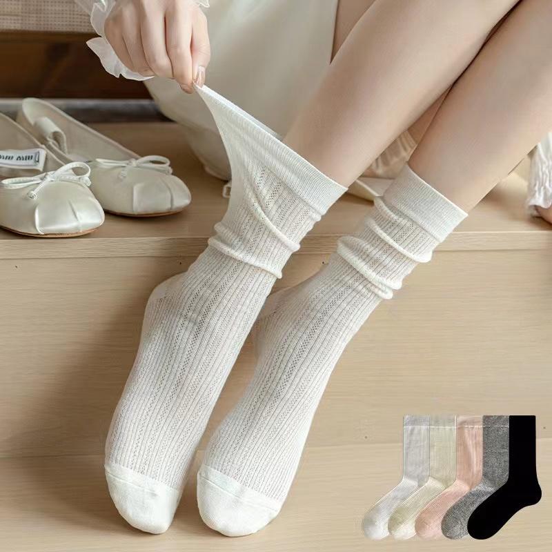 Ballet Inspired Milk White Me Mid-Calf Transparent Aosphere Sensation Home Comfort Stoings Women's