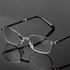 Men Business Reading Glasses Portable Metal Foldable Presbyopia Glasses Eyewear With Case Unisex Anti Blue Light +1.0 To+4.0