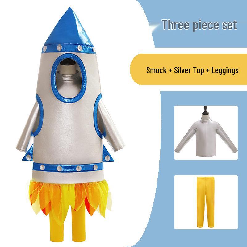 Kids' Astronaut Rocket Space Suit Costume for Sports Day and Performances