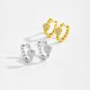 ANDYWEN 925 Sterling Silver Hoop Earrings Gold Plated Ladies Earrings Heart Shaped Earrings Sparkling Cubic Zirconia Fine Jewelry