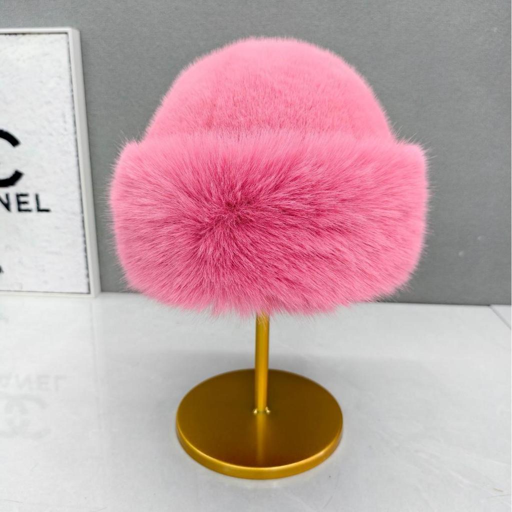 Mongolian Plush Fur Hat, 2025 Edition: Thick Winter Ear Protection, Ethnic Style, Versatile for Large Head Sizes, Fisherman Design