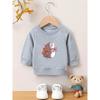 Kids Crewneck Sweatshirt, Cartoon Hedgehog Graphic Print, Spring Autumn Casual Tops