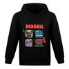Hot Sale Kids Sweatshirts Red Ball 4 Print Cartoon Children Hoodies Fashion Baby Pullover Casual Outwear Tops Girls Boys Clothes