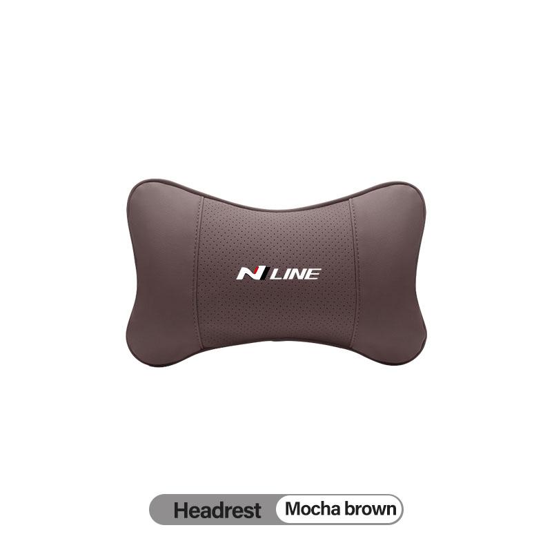 High-quality Leather Car Seat Headrest Memory Foam Comfort Pillow Auto Interior For Hyundai NLINE Genesis I30 I20 I10 Venue Getz PP18