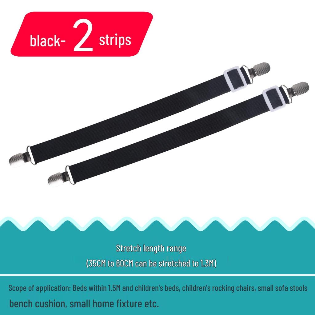 Adjustable Non-Slip Bed and Tablecloth Fasteners, 2-Pack