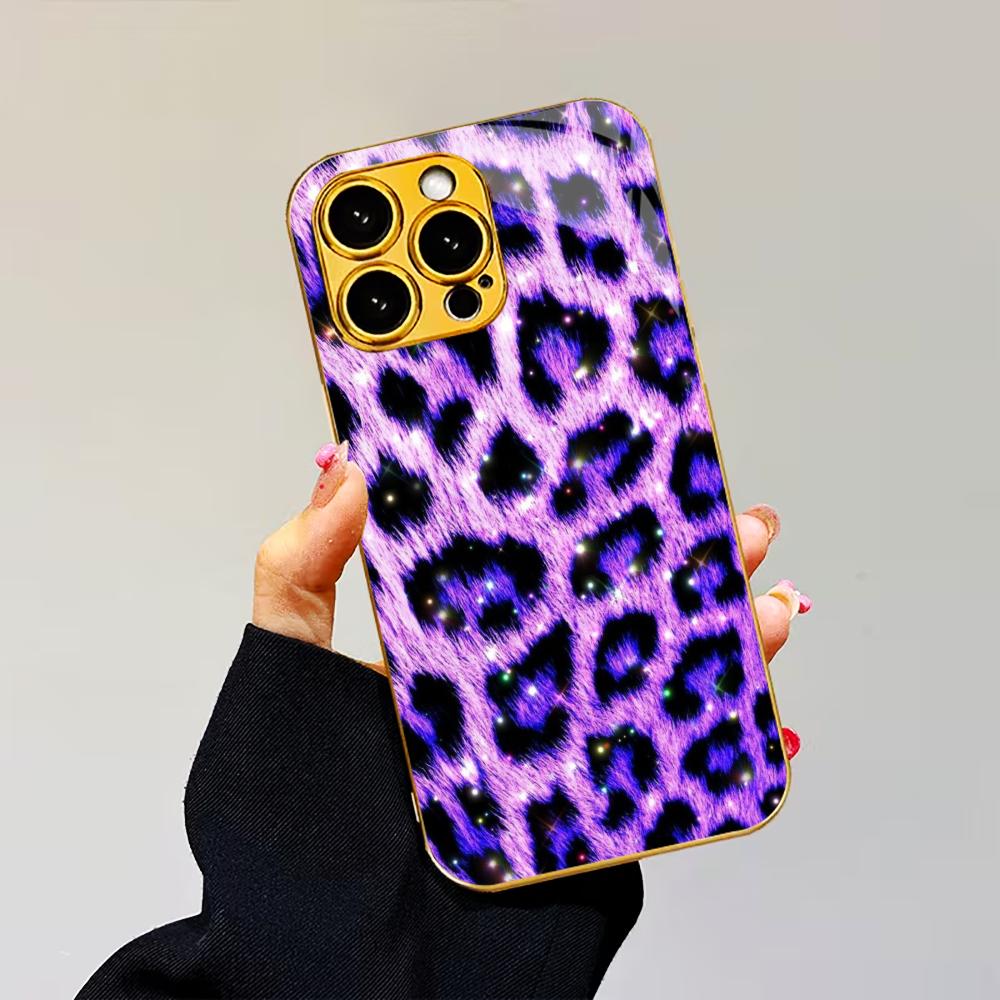 

Красочный гальванизированный стеклянный чехол для телефона iPhone 17 16 15 14 13 12 11 Pro Max Plus 16E 17Air iPhone 17