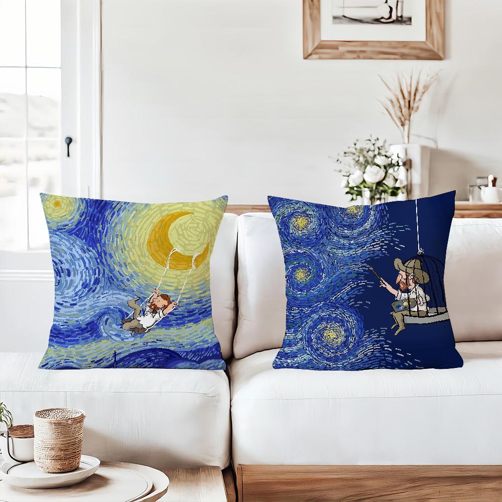 Art Van Gogh Pillow Case Office Cushions Suitable For Sofa Car Bedroom Decorative Cushion Cover