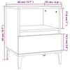Nightstand Smoked Oak 40x35x50 cm