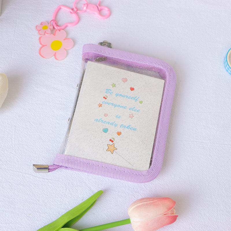 A8 K-pop Photocard Binder with Zipper Edge Insert Pocket and Detachable Loose-Leaf Book