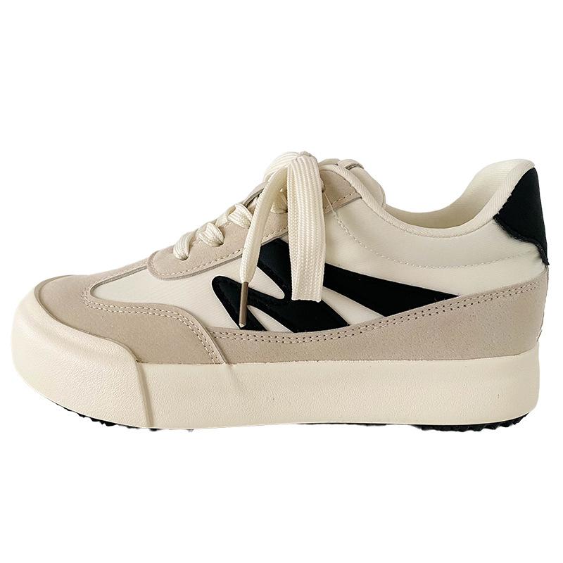 

6637 латексная стелька/толстая подошва внутренняя высота увеличивает популярные немецкие кроссовки женские 2025 новые туфли с круглым носком ретро повседневные 35