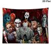 Horror Halloween Wall Tapestry Aesthetic Wall Hanging Printed Fabric Blanket Decorative Tapestries for Bedroom Living Room Home Decor