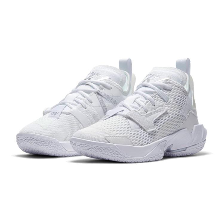Jordan Why Not Zer0.4 Slip Resistant Cushioning Abrasion Resistant Mid top Children's Basketball Shoes Teenagers CQ9430-101