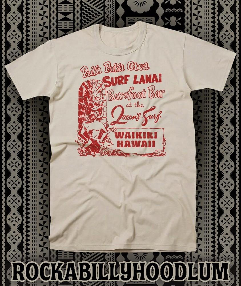 

Retro Tiki T Shirt 100% Cotton Bar Mug Restaurant Surf Lanai Waikiki Hawaii 4XL