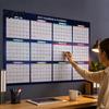 Yearly Planning Sticker Year-round Wall Calendar, Rewritable Erasable Self Adhesive Family Schedule Board Large Planner for And Organization