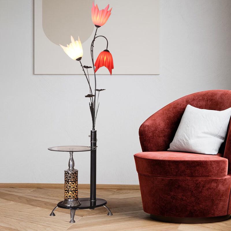 OEING Modern LED Floor Lamp with Floral Design
