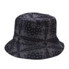 European and American Ins New Cashew Flower Pattern Bucket Hat Women's Summer Outdoor Sunscreen Visor Double-sided Basin Hat