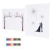 2 Set DIY Pattern Guest Signature SignIn Book Guestbook Fingerprint Painting for Wedding Birthday Party