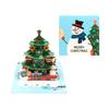 New Christmas 3D Three-Dimensional Greeting Card Christmas Tree Blessing Message Small Card Folding