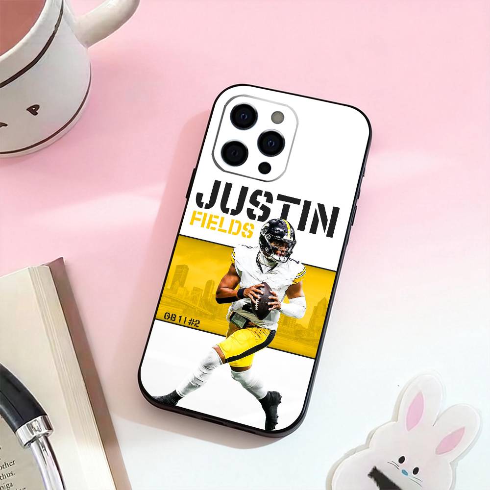 J-Justin Fields 1 Wallpaper Phone Case Silicone Soft For IPhone 17,16,15,14,13,12,11,XS,Plus Pro Max