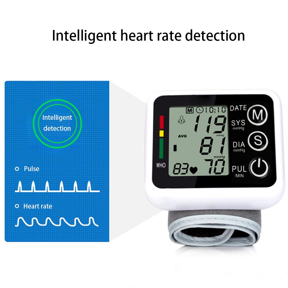 Blutdruck Medizinische Geräte LCD Herzschlagmesser Pulsoximeter Maschine Digital Automatisches Handgelenk