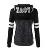 Womens Love Long Sleeve Splice Pullover Hoodies Sweatshirt Stitching Tops Blouse