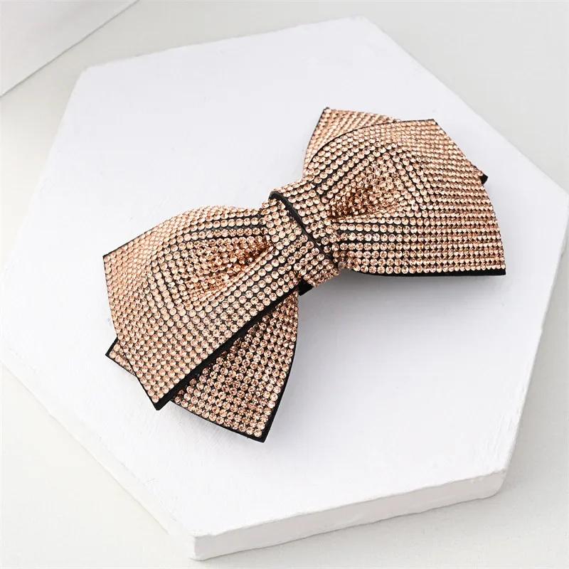 Neue Glitzernde Strass Schleife Haarnadel Haar Accessoires Mode Haarspangen für Damen Mädchen Vintage Spangen Pferdeschwanzhalter Kopfschmuck