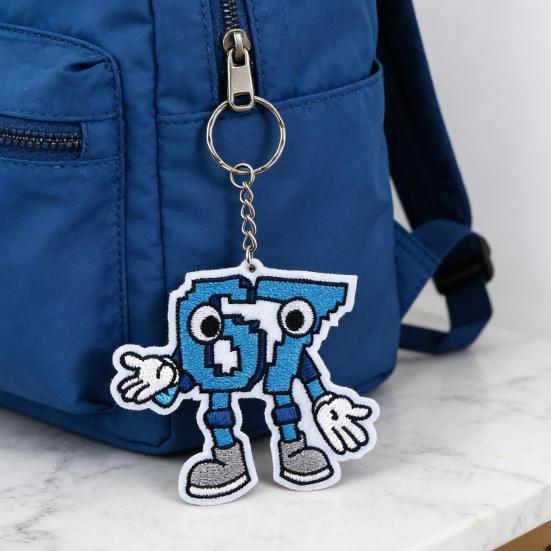 67 Klíčenka Modrý Kreslený Design Lehký Kompaktní Držák na Klíče Přívěsek na Batoh Dekorativní Přívěsek na Tašku