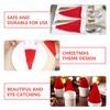 25Pcs Mini Christmas Hat Knife Fork Sleeve Wine Bottle Cover Silverware Holder Festive Table Decoration Holiday Party Supply