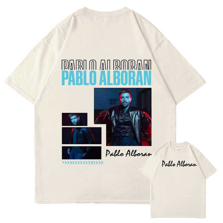 

Pablo Alborán Global Tour T shirt for Men Women Hiphop Streetwear Oversized Tops 100 Cotton TShirt 09282 S