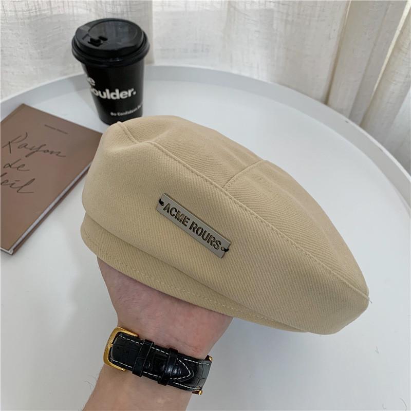 

Берет Модная Шерстяная Шляпа Для Женщин Элегантный Ретро Стиль Теплая Ветрозащитная Осенне-Зимняя Шапка хаки