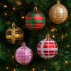 6pcs Painted Christmas Balls Pendant Shatterproof Christmas Gift Balls  Hotel Mall