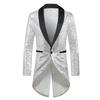New Fashion Sequin Suit Men's One-Button Suit Tuxedo Medium and Long Suit