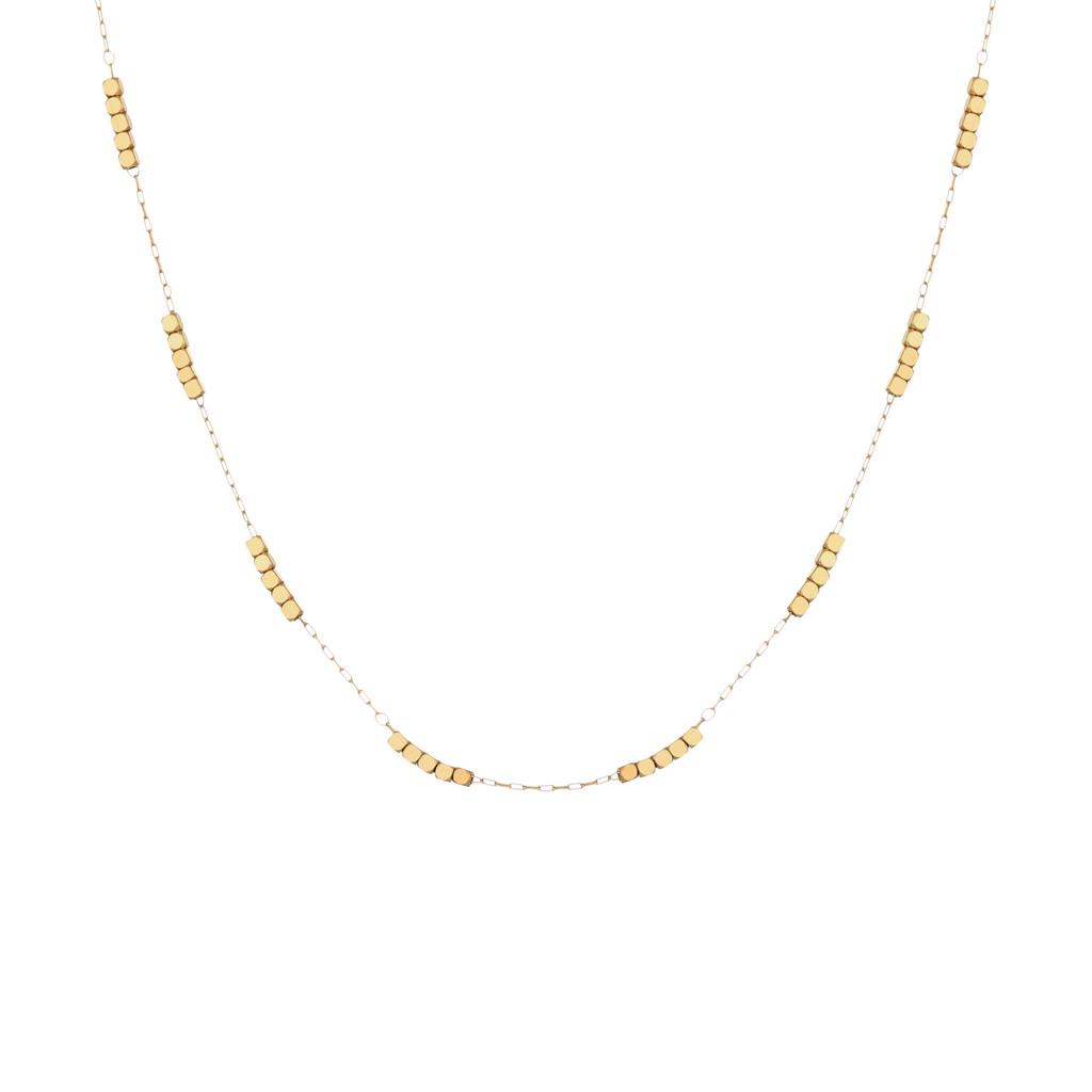 Chic Geometric Design Titanium Steel Choker Necklace In Luxurious Gold And Silver