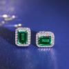 Tancise 925 Sterling Silver Earrings 6*8 Lab Emerald