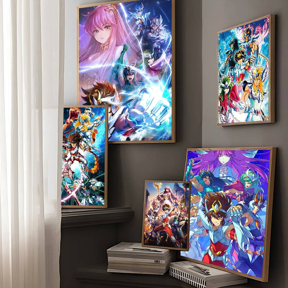 Japanese Hot Anime S-Saint Seiya Whitepaper Poster Waterproof Paper Sticker Coffee House Bar Aesthetic Art Wall Painting