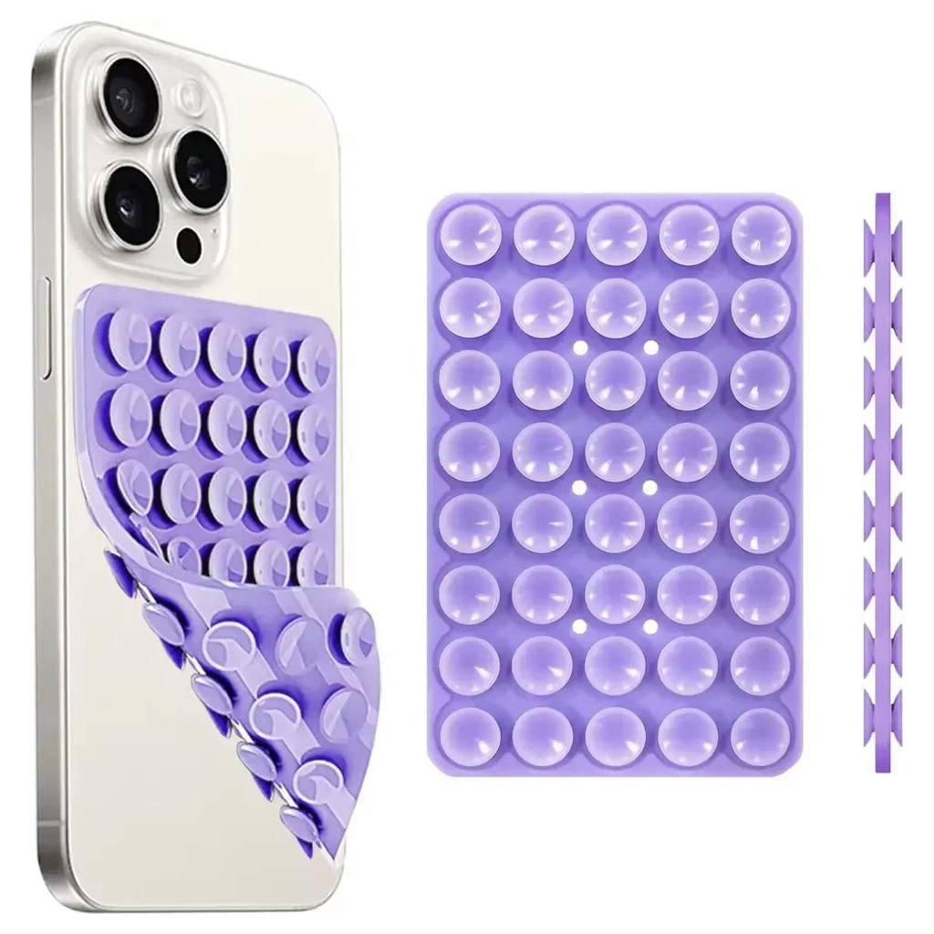 Silicone Suction Cup Phone Case Holder Double-Sided Hands Free Strong Grip Holder For Phone Selfies And Videos