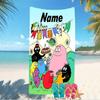 Customizable personalized beach towels Barbapapa themed designs.Suitable for the beach, yoga, sports;ideal as beach accessories