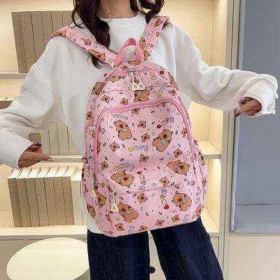 Fashion Backpack New Lightweight Small Rise High Capacity Backpack Cute Graffiti Texture Backpack