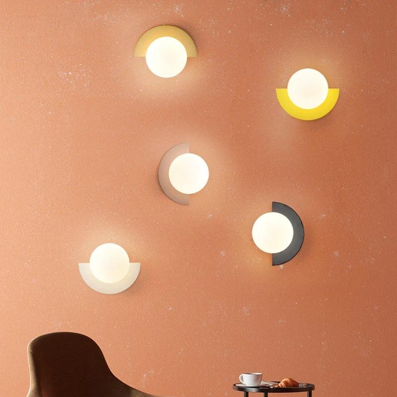 LED Macaron Camera Copiilor Lampă de Perete Noptiera Minimalist Living Room Decorare de Fundal Aplice Colorat Iluminat Camera Copiilor