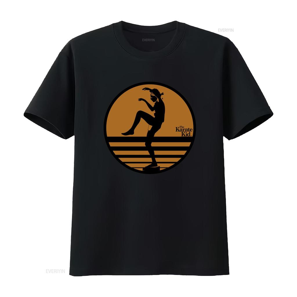 Karate Kid Adult New T Shirt Distressed Crane Kick Pose In Circle Print Vintage Washed Fashion Streetwear Stylish