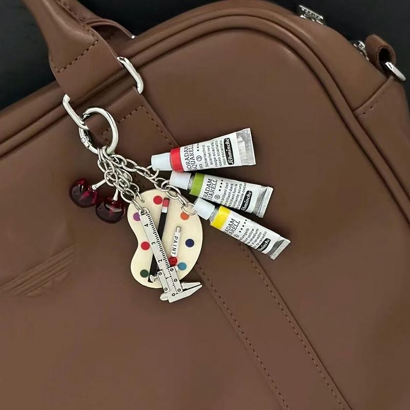 Original Handmade Color Paint Tray Bag Pendant Ins Creative Mobile Phone Pendant High Value Keychain Pendant