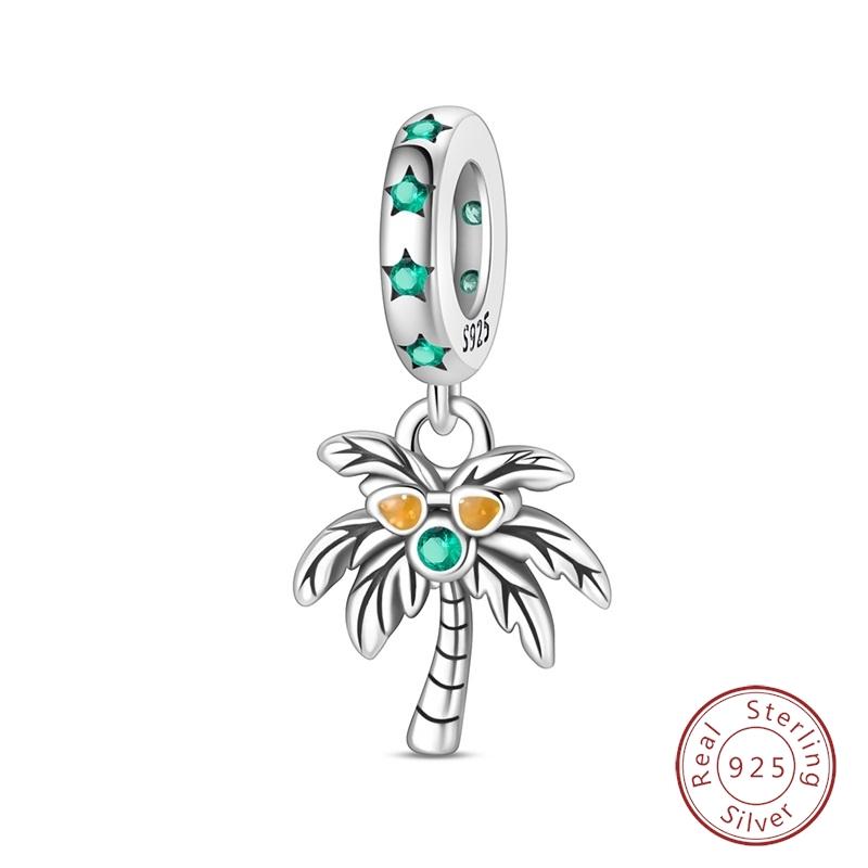 Original Luminous Charms Copper Fixed Clamp Beads Flower Fairy New Year'S Pendant Fit Bracelet Women Jewelry Gifts