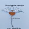 Adjustable Detachable Squirrel & Exotic Pet Leash Collar with Wings