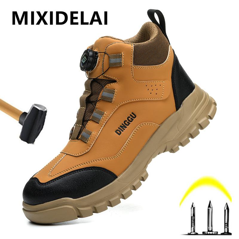 High top Steel toe Work Safety Shoes Waterproof Protective Shoes Hiking Work Boots Anti-smash Anti puncture Indestructible Boots