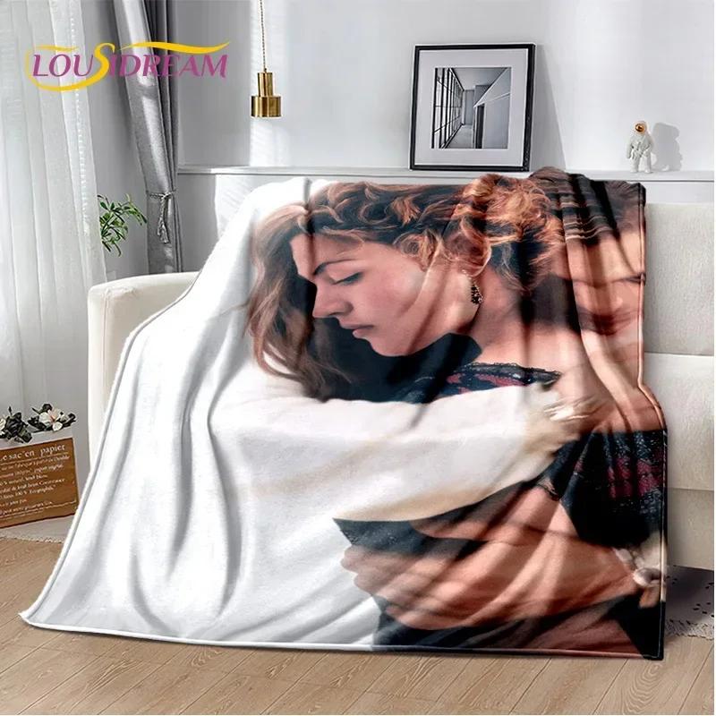 Coperta Stampa 3D Poster Film Titanic, Morbida Coperta Plaid per Casa Camera da Letto Letto Divano Picnic Viaggio Ufficio Coperta Riposo Bambini