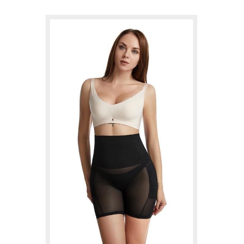 High Waist Tummy Control Shapewear Pants With Sponge Pads For Butt Lifting Hip Enhancement