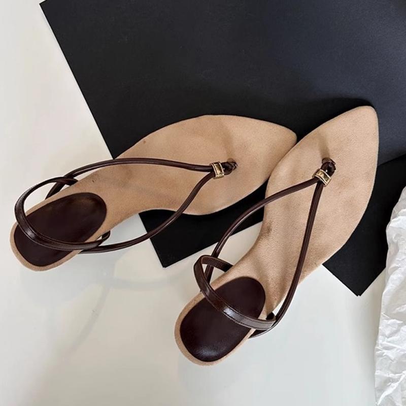Fashion Pointed Toe Women Sandals Casual Flats Shoes Fashion Clip Toe Shoes Woman Walking Cozy Sandals 2025 Summer Dress Zapatos Female
