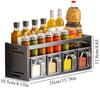 Wall Mounted Kitchen Spice Rack Storage Set Without Drilling, with Sealed Containers and Distributors, Suitable for Home Use