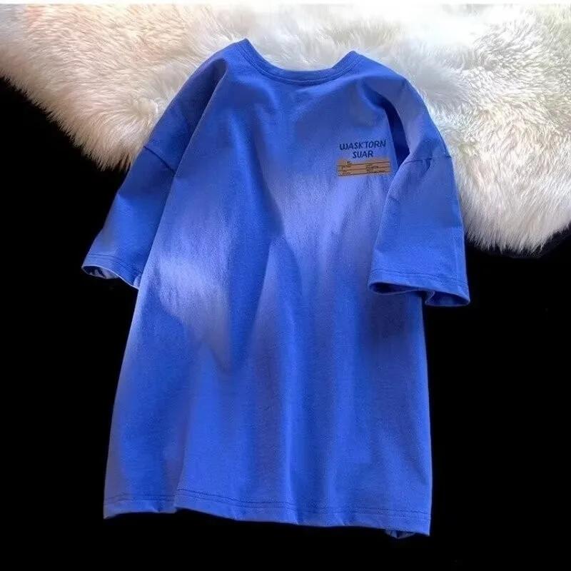 Summer New Men's Short Sleeve T-shirt Trendy Brand Half Sleeve Casual Loose Fit Japanese Style Comfortable Tops