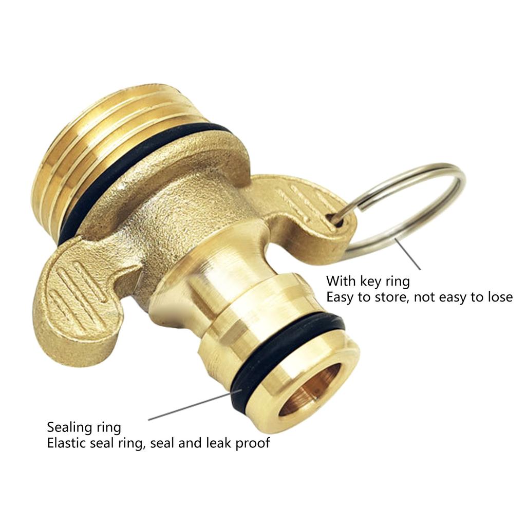 Brass Two Ears/45 Degree Elbow Water Hose Adapter Water Hose Connector Simple Installs for Boats Stress Frees Connection